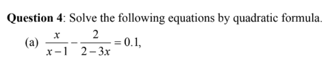 quadratic formula equation Sec 3 G2 and G3 explained